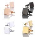 Gentleman Elegant Wedding Party Shirt Tags Stainless Steel Square Blank Cufflinks